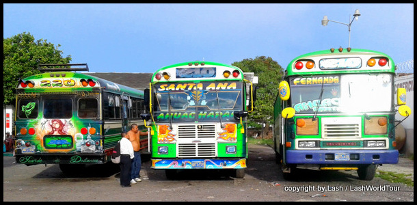 public buses in El Salvador