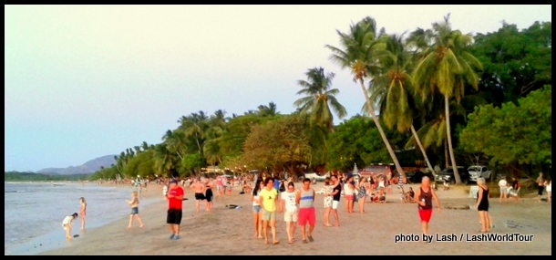 Playa Tamarindo at sunset - one of Costa Rica's most developed beaches