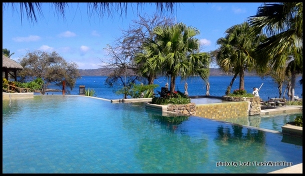 Seaside pool at beautiful Secrets Resort on Papagayo Bay