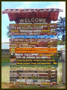 directional sign at Monteverde