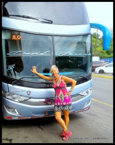heading on a road trip in Panama on their ultra plush buses