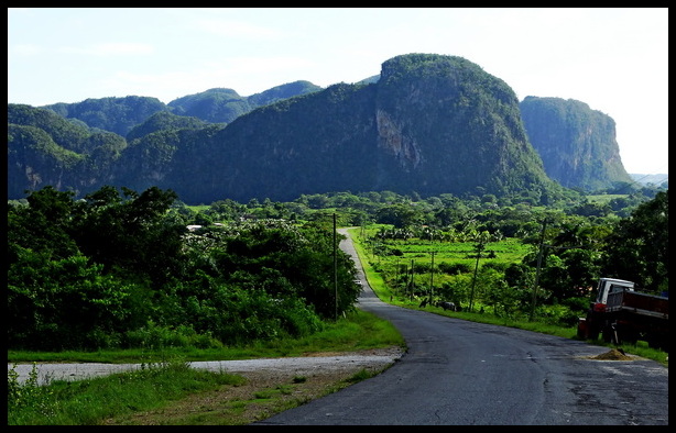 en route to Vinales mountains by bicycle