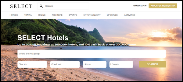 screenshot SELECT hotels