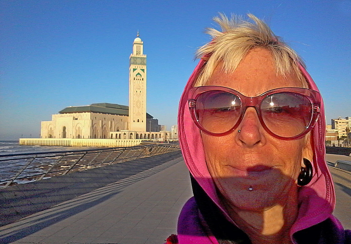 even on sunny winter days I have to bundle up in layers of warm clothes in Morocco