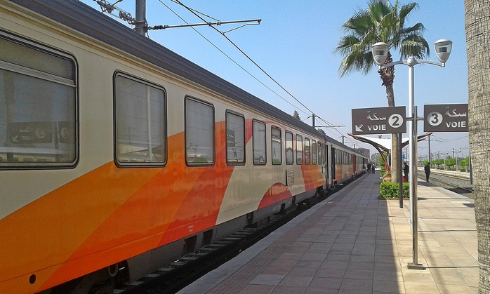 Moroccan train at station