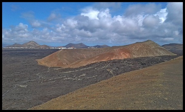 lava fields and volcanoes at Timanfaya NP