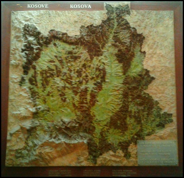 Kosovo topo map