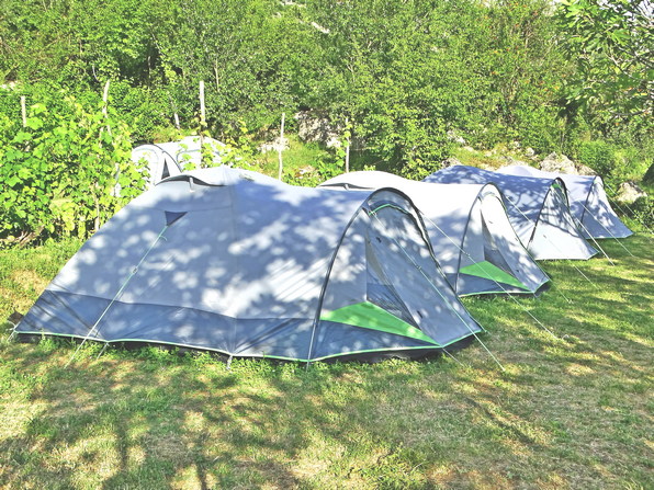 spacious tents at Camp Pod Ostrog