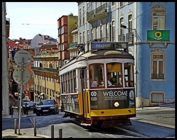 vintage tram in Lisbon - Portugal